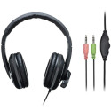 Fone De Ouvido  Headset Pro P2 - Cancelamento De Ruído - Potência 30mw - Com Adaptador P3 Preto - Ph316